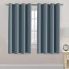 image:imageHVERSAILTEX Blackout Curtain for Living Room Thermal Insulated Window Treatment Curtain Extra Long 108 inch Length Energy Saving Solid Grommet Top Blackout Drape One Panel Jet Black 52W x 108LStone Blue