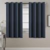 image:imageHVERSAILTEX Blackout Curtain for Living Room Thermal Insulated Window Treatment Curtain Extra Long 108 inch Length Energy Saving Solid Grommet Top Blackout Drape One Panel Jet Black 52W x 108LNavy Blue