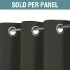image:imageHVERSAILTEX Blackout Curtain for Living Room Thermal Insulated Window Treatment Curtain Extra Long 108 inch Length Energy Saving Solid Grommet Top Blackout Drape One Panel Jet Black 52W x 108LOlive