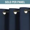 image:imageHVERSAILTEX Blackout Curtain for Living Room Thermal Insulated Window Treatment Curtain Extra Long 108 inch Length Energy Saving Solid Grommet Top Blackout Drape One Panel Jet Black 52W x 108LNavy Blue