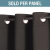 image:imageHVERSAILTEX Blackout Curtain for Living Room Thermal Insulated Window Treatment Curtain Extra Long 108 inch Length Energy Saving Solid Grommet Top Blackout Drape One Panel Jet Black 52W x 108LChocolate Brown