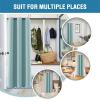 image:imageHVERSAILTEX Blackout Curtain for Living Room Thermal Insulated Window Treatment Curtain Extra Long 108 inch Length Energy Saving Solid Grommet Top Blackout Drape One Panel Jet Black 52W x 108LMineral Blue