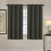 image:imageHVERSAILTEX Blackout Curtain for Living Room Thermal Insulated Window Treatment Curtain Extra Long 108 inch Length Energy Saving Solid Grommet Top Blackout Drape One Panel Jet Black 52W x 108LOlive