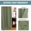 image:imageHVERSAILTEX Blackout Curtain for Living Room Thermal Insulated Window Treatment Curtain Extra Long 108 inch Length Energy Saving Solid Grommet Top Blackout Drape One Panel Jet Black 52W x 108LSage