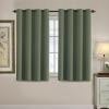 image:imageHVERSAILTEX Blackout Curtain for Living Room Thermal Insulated Window Treatment Curtain Extra Long 108 inch Length Energy Saving Solid Grommet Top Blackout Drape One Panel Jet Black 52W x 108LBronze Green