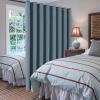 image:imageHVERSAILTEX Blackout Curtain for Living Room Thermal Insulated Window Treatment Curtain Extra Long 108 inch Length Energy Saving Solid Grommet Top Blackout Drape One Panel Jet Black 52W x 108LStone Blue