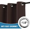 image:imageHVERSAILTEX Blackout Curtain for Living Room Thermal Insulated Window Treatment Curtain Extra Long 108 inch Length Energy Saving Solid Grommet Top Blackout Drape One Panel Jet Black 52W x 108LChocolate Brown