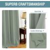 image:imageHVERSAILTEX Blackout Curtain for Living Room Thermal Insulated Window Treatment Curtain Extra Long 108 inch Length Energy Saving Solid Grommet Top Blackout Drape One Panel Jet Black 52W x 108LSea Grass