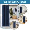 image:imageHVERSAILTEX Blackout Curtain for Living Room Thermal Insulated Window Treatment Curtain Extra Long 108 inch Length Energy Saving Solid Grommet Top Blackout Drape One Panel Jet Black 52W x 108LNavy Blue