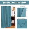 image:imageHVERSAILTEX Blackout Curtain for Living Room Thermal Insulated Window Treatment Curtain Extra Long 108 inch Length Energy Saving Solid Grommet Top Blackout Drape One Panel Jet Black 52W x 108LStorm Blue