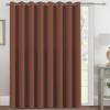 image:imageHVERSAILTEX Blackout Curtain for Living Room Thermal Insulated Window Treatment Curtain Extra Long 108 inch Length Energy Saving Solid Grommet Top Blackout Drape One Panel Jet Black 52W x 108LWashed Spice