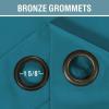 image:imageHVERSAILTEX Blackout Curtain for Living Room Thermal Insulated Window Treatment Curtain Extra Long 108 inch Length Energy Saving Solid Grommet Top Blackout Drape One Panel Jet Black 52W x 108LTurquoise Blue