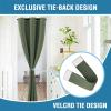 image:imageHVERSAILTEX Blackout Curtain for Living Room Thermal Insulated Window Treatment Curtain Extra Long 108 inch Length Energy Saving Solid Grommet Top Blackout Drape One Panel Jet Black 52W x 108LBronze Green