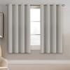 image:imageHVERSAILTEX Blackout Curtain for Living Room Thermal Insulated Window Treatment Curtain Extra Long 108 inch Length Energy Saving Solid Grommet Top Blackout Drape One Panel Jet Black 52W x 108LStone