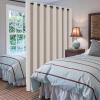image:imageHVERSAILTEX Blackout Curtain for Living Room Thermal Insulated Window Treatment Curtain Extra Long 108 inch Length Energy Saving Solid Grommet Top Blackout Drape One Panel Jet Black 52W x 108LNatural