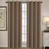 image:imageHVERSAILTEX Blackout Curtain for Living Room Thermal Insulated Window Treatment Curtain Extra Long 108 inch Length Energy Saving Solid Grommet Top Blackout Drape One Panel Jet Black 52W x 108LMacchiato