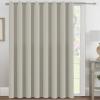 image:imageHVERSAILTEX Blackout Curtain for Living Room Thermal Insulated Window Treatment Curtain Extra Long 108 inch Length Energy Saving Solid Grommet Top Blackout Drape One Panel Jet Black 52W x 108LPale Oak