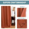 image:imageHVERSAILTEX Blackout Curtain for Living Room Thermal Insulated Window Treatment Curtain Extra Long 108 inch Length Energy Saving Solid Grommet Top Blackout Drape One Panel Jet Black 52W x 108LOrange