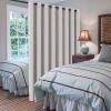 image:imageHVERSAILTEX Blackout Curtain for Living Room Thermal Insulated Window Treatment Curtain Extra Long 108 inch Length Energy Saving Solid Grommet Top Blackout Drape One Panel Jet Black 52W x 108LStone