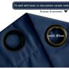 image:imageHVERSAILTEX Blackout Curtain for Living Room Thermal Insulated Window Treatment Curtain Extra Long 108 inch Length Energy Saving Solid Grommet Top Blackout Drape One Panel Jet Black 52W x 108LNavy Blue