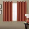 image:imageHVERSAILTEX Blackout Curtain for Living Room Thermal Insulated Window Treatment Curtain Extra Long 108 inch Length Energy Saving Solid Grommet Top Blackout Drape One Panel Jet Black 52W x 108LOrange