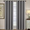 image:imageHVERSAILTEX Blackout Curtain for Living Room Thermal Insulated Window Treatment Curtain Extra Long 108 inch Length Energy Saving Solid Grommet Top Blackout Drape One Panel Jet Black 52W x 108LBluish Gray