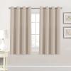image:imageHVERSAILTEX Blackout Curtain for Living Room Thermal Insulated Window Treatment Curtain Extra Long 108 inch Length Energy Saving Solid Grommet Top Blackout Drape One Panel Jet Black 52W x 108LFog