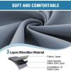 image:imageHVERSAILTEX Blackout Curtain for Living Room Thermal Insulated Window Treatment Curtain Extra Long 108 inch Length Energy Saving Solid Grommet Top Blackout Drape One Panel Jet Black 52W x 108LStone Blue