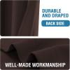 image:imageHVERSAILTEX Blackout Curtain for Living Room Thermal Insulated Window Treatment Curtain Extra Long 108 inch Length Energy Saving Solid Grommet Top Blackout Drape One Panel Jet Black 52W x 108LChocolate Brown