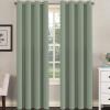 image:imageHVERSAILTEX Blackout Curtain for Living Room Thermal Insulated Window Treatment Curtain Extra Long 108 inch Length Energy Saving Solid Grommet Top Blackout Drape One Panel Jet Black 52W x 108LCyan