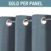 image:imageHVERSAILTEX Blackout Curtain for Living Room Thermal Insulated Window Treatment Curtain Extra Long 108 inch Length Energy Saving Solid Grommet Top Blackout Drape One Panel Jet Black 52W x 108LStone Blue