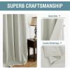 image:imageHVERSAILTEX Blackout Curtain for Living Room Thermal Insulated Window Treatment Curtain Extra Long 108 inch Length Energy Saving Solid Grommet Top Blackout Drape One Panel Jet Black 52W x 108LPale Oak