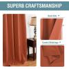 image:imageHVERSAILTEX Blackout Curtain for Living Room Thermal Insulated Window Treatment Curtain Extra Long 108 inch Length Energy Saving Solid Grommet Top Blackout Drape One Panel Jet Black 52W x 108LOrange