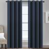 image:imageHVERSAILTEX Blackout Curtain for Living Room Thermal Insulated Window Treatment Curtain Extra Long 108 inch Length Energy Saving Solid Grommet Top Blackout Drape One Panel Jet Black 52W x 108LNavy Blue