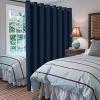 image:imageHVERSAILTEX Blackout Curtain for Living Room Thermal Insulated Window Treatment Curtain Extra Long 108 inch Length Energy Saving Solid Grommet Top Blackout Drape One Panel Jet Black 52W x 108LNavy Blue