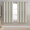 image:imageHVERSAILTEX Blackout Curtain for Living Room Thermal Insulated Window Treatment Curtain Extra Long 108 inch Length Energy Saving Solid Grommet Top Blackout Drape One Panel Jet Black 52W x 108LPale Oak