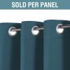 image:imageHVERSAILTEX Blackout Curtain for Living Room Thermal Insulated Window Treatment Curtain Extra Long 108 inch Length Energy Saving Solid Grommet Top Blackout Drape One Panel Jet Black 52W x 108LDark Teal