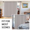 image:imageHVERSAILTEX Blackout Curtain for Living Room Thermal Insulated Window Treatment Curtain Extra Long 108 inch Length Energy Saving Solid Grommet Top Blackout Drape One Panel Jet Black 52W x 108LStone