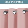 image:imageHVERSAILTEX Blackout Curtain for Living Room Thermal Insulated Window Treatment Curtain Extra Long 108 inch Length Energy Saving Solid Grommet Top Blackout Drape One Panel Jet Black 52W x 108LBaby Pink