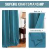 image:imageHVERSAILTEX Blackout Curtain for Living Room Thermal Insulated Window Treatment Curtain Extra Long 108 inch Length Energy Saving Solid Grommet Top Blackout Drape One Panel Jet Black 52W x 108LTurquoise Blue