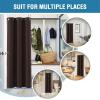 image:imageHVERSAILTEX Blackout Curtain for Living Room Thermal Insulated Window Treatment Curtain Extra Long 108 inch Length Energy Saving Solid Grommet Top Blackout Drape One Panel Jet Black 52W x 108LChocolate Brown