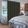image:imageHVERSAILTEX Blackout Curtain for Living Room Thermal Insulated Window Treatment Curtain Extra Long 108 inch Length Energy Saving Solid Grommet Top Blackout Drape One Panel Jet Black 52W x 108LOlive
