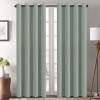 image:imageHVERSAILTEX Blackout Curtain for Living Room Thermal Insulated Window Treatment Curtain Extra Long 108 inch Length Energy Saving Solid Grommet Top Blackout Drape One Panel Jet Black 52W x 108LSea Grass