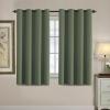 image:imageHVERSAILTEX Blackout Curtain for Living Room Thermal Insulated Window Treatment Curtain Extra Long 108 inch Length Energy Saving Solid Grommet Top Blackout Drape One Panel Jet Black 52W x 108LBronze Green