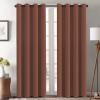 image:imageHVERSAILTEX Blackout Curtain for Living Room Thermal Insulated Window Treatment Curtain Extra Long 108 inch Length Energy Saving Solid Grommet Top Blackout Drape One Panel Jet Black 52W x 108LWashed Spice