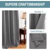 image:imageHVERSAILTEX Blackout Curtain for Living Room Thermal Insulated Window Treatment Curtain Extra Long 108 inch Length Energy Saving Solid Grommet Top Blackout Drape One Panel Jet Black 52W x 108LBluish Gray