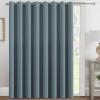 image:imageHVERSAILTEX Blackout Curtain for Living Room Thermal Insulated Window Treatment Curtain Extra Long 108 inch Length Energy Saving Solid Grommet Top Blackout Drape One Panel Jet Black 52W x 108LStone Blue