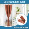 image:imageHVERSAILTEX Blackout Curtain for Living Room Thermal Insulated Window Treatment Curtain Extra Long 108 inch Length Energy Saving Solid Grommet Top Blackout Drape One Panel Jet Black 52W x 108LOrange