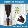 image:imageHVERSAILTEX Blackout Curtain for Living Room Thermal Insulated Window Treatment Curtain Extra Long 108 inch Length Energy Saving Solid Grommet Top Blackout Drape One Panel Jet Black 52W x 108LChocolate Brown