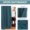 image:imageHVERSAILTEX Blackout Curtain for Living Room Thermal Insulated Window Treatment Curtain Extra Long 108 inch Length Energy Saving Solid Grommet Top Blackout Drape One Panel Jet Black 52W x 108LDark Teal